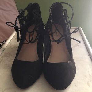 Torrid Lace Up Block Heels (Wide)